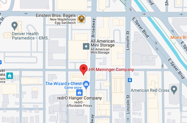 Clickable Google maps image of HR Meininger Company location.