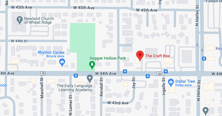 Clickable Google maps image of The Craft Box Thrift Store location.